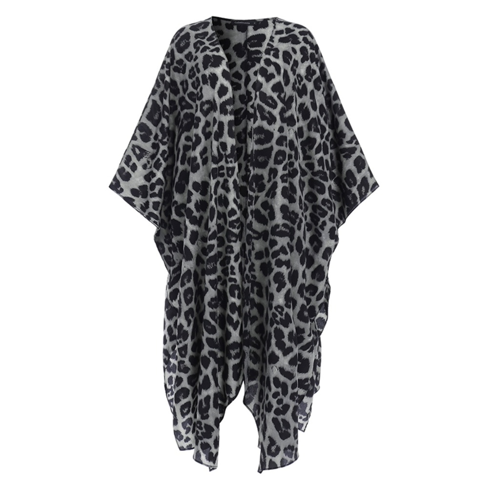 Ibiza Grey Leopard Kimono Pink Sequins Tiger - Picture 2 of 3